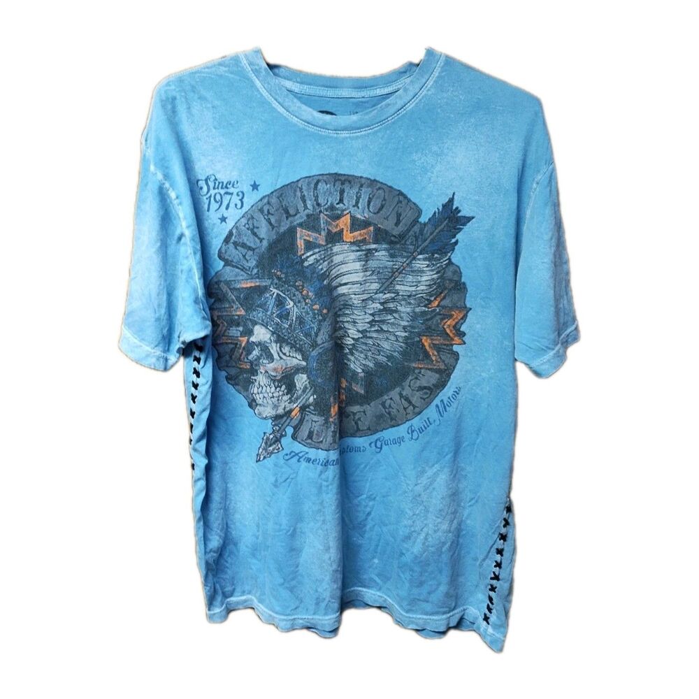Affliction American Customs T-shirt Size XXL Fading Distressed